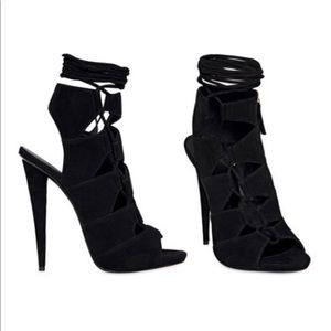 GIUSEPPE SUEDE LACE UP SANDALS